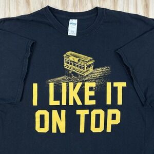 Pittsburgh PA Parody 2XL T Shirt Black I Like It On Top The Incline